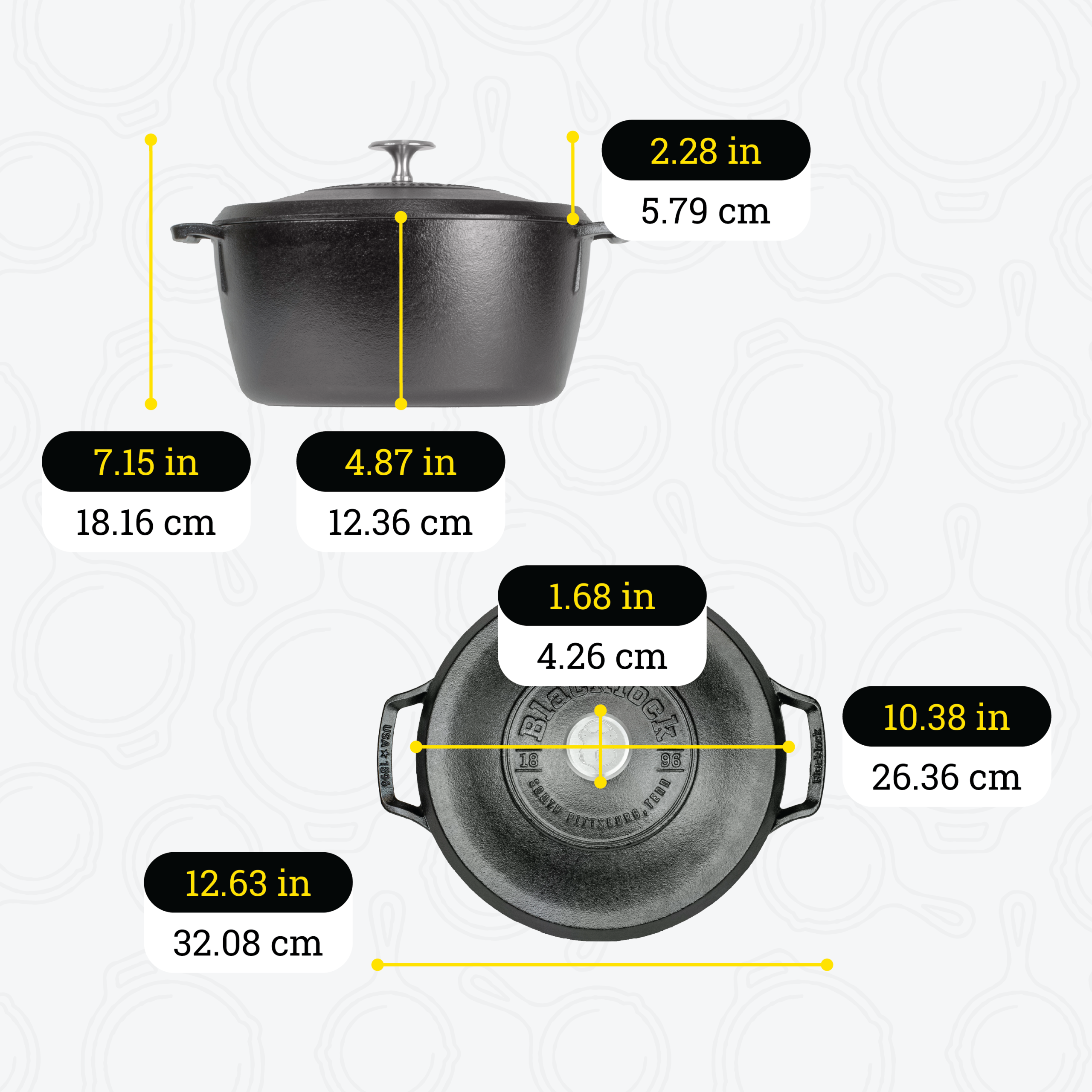 Blacklock 5.5 Quart Lightweight Cast Iron Dutch Oven - Image 7