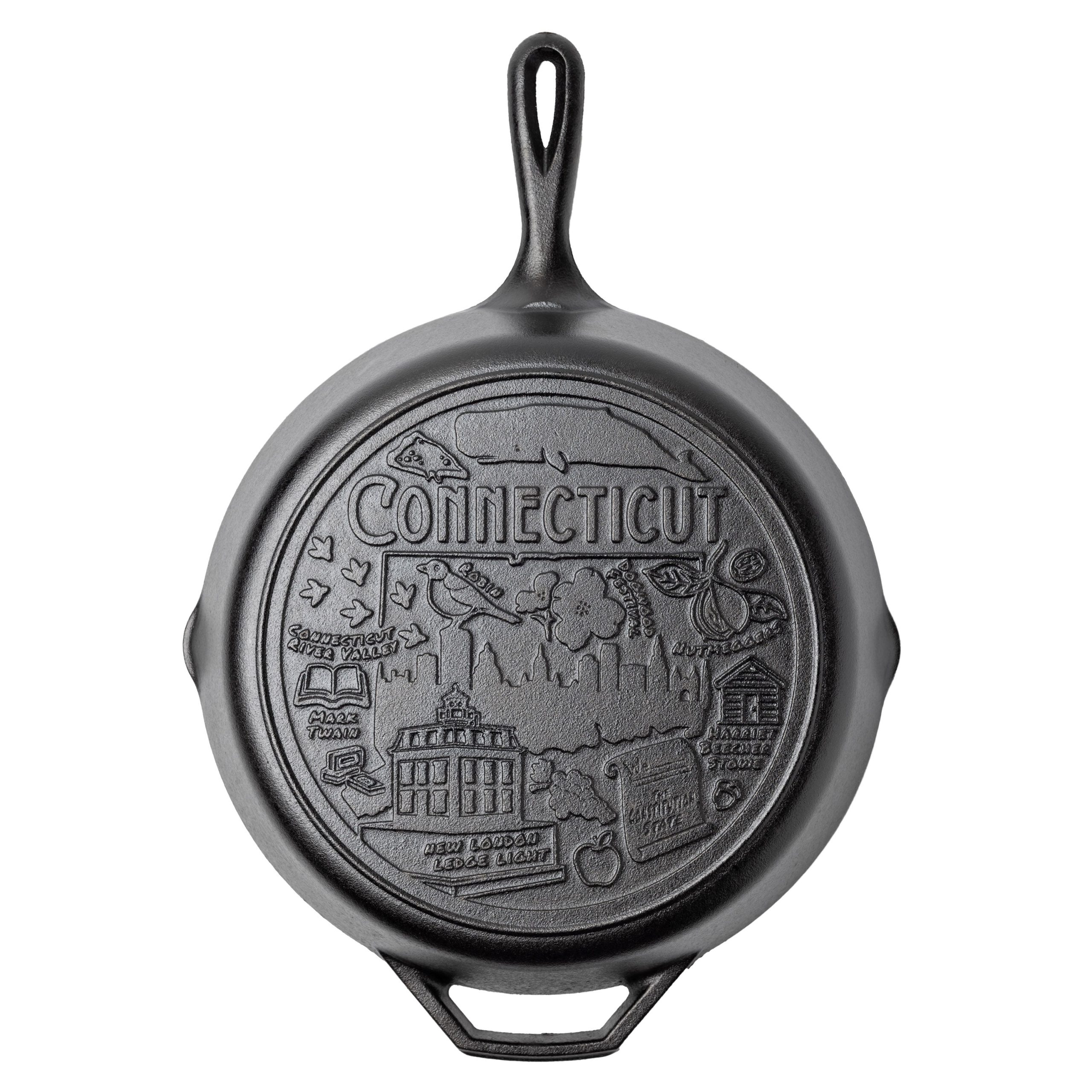 American Road Trip: 12 Inch Seasoned Cast Iron Skillet. Connecticut