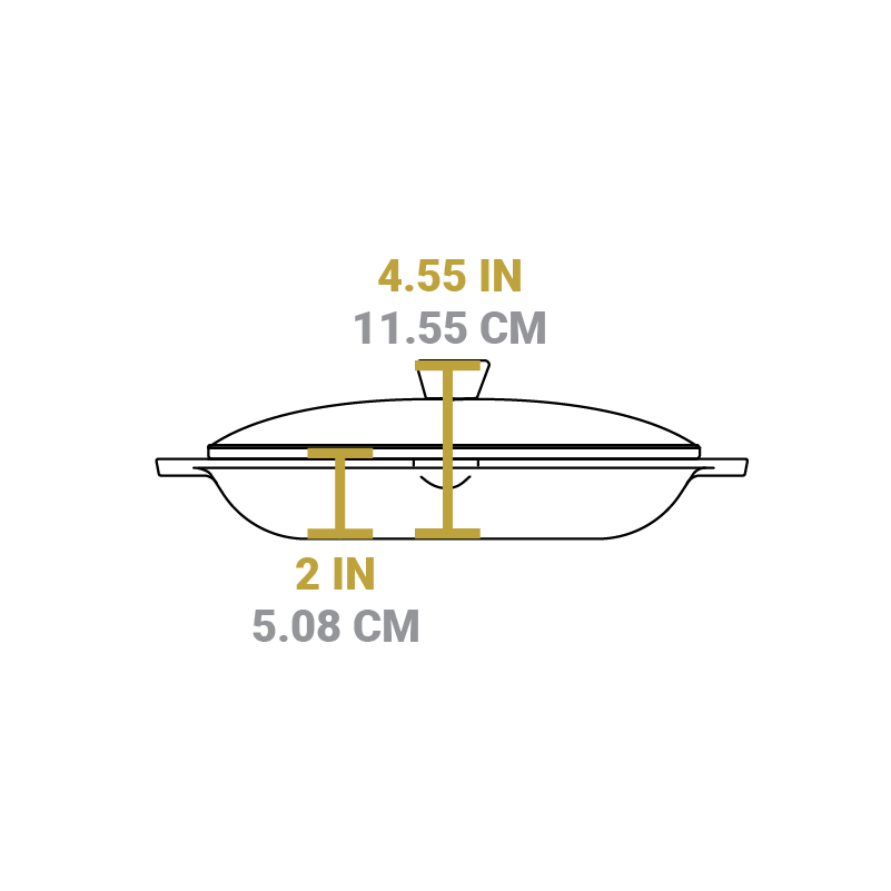 Chef Collection 12 Inch Cast Iron Everyday Pan - Image 5