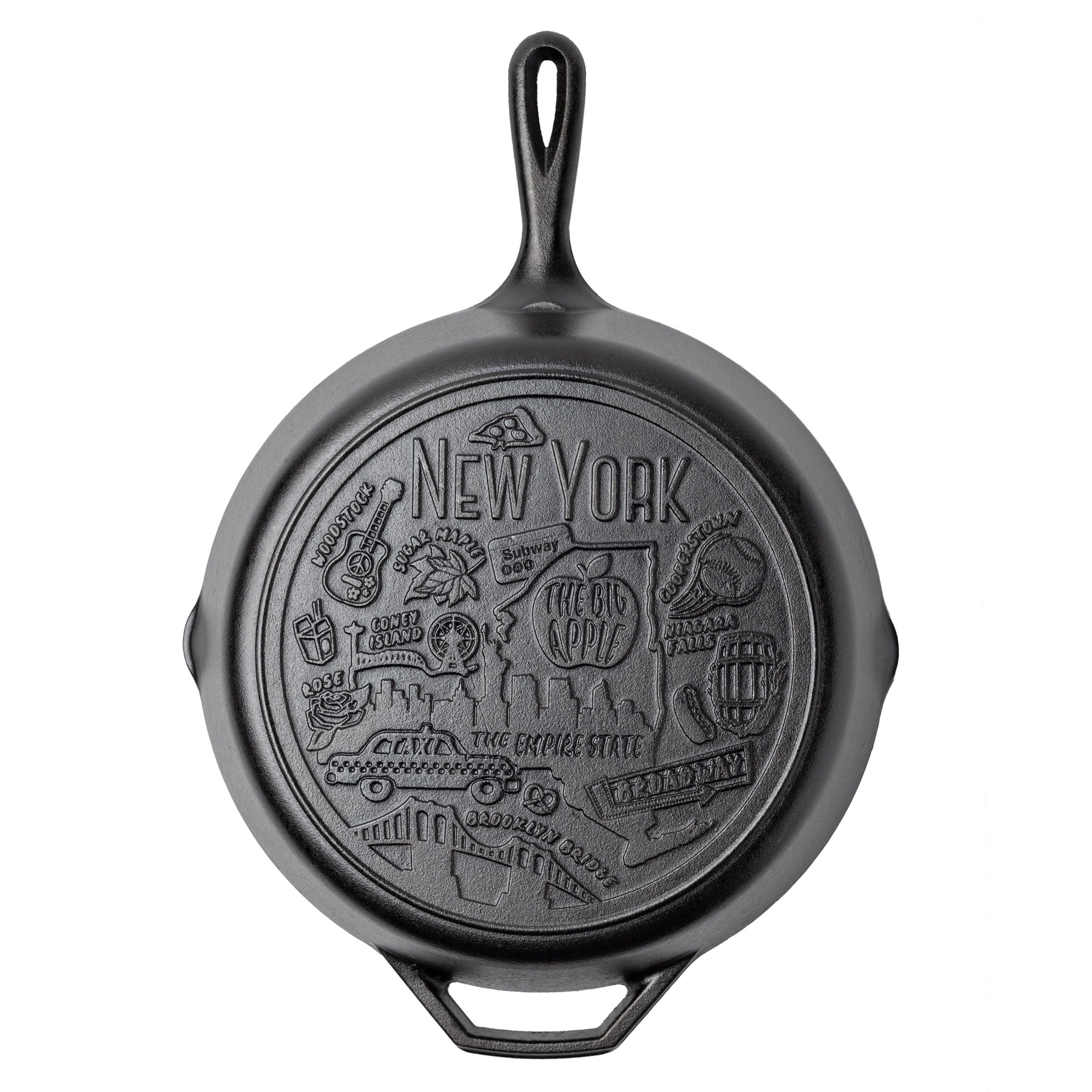 American Road Trip: 12 Inch Seasoned Cast Iron Skillet. New York