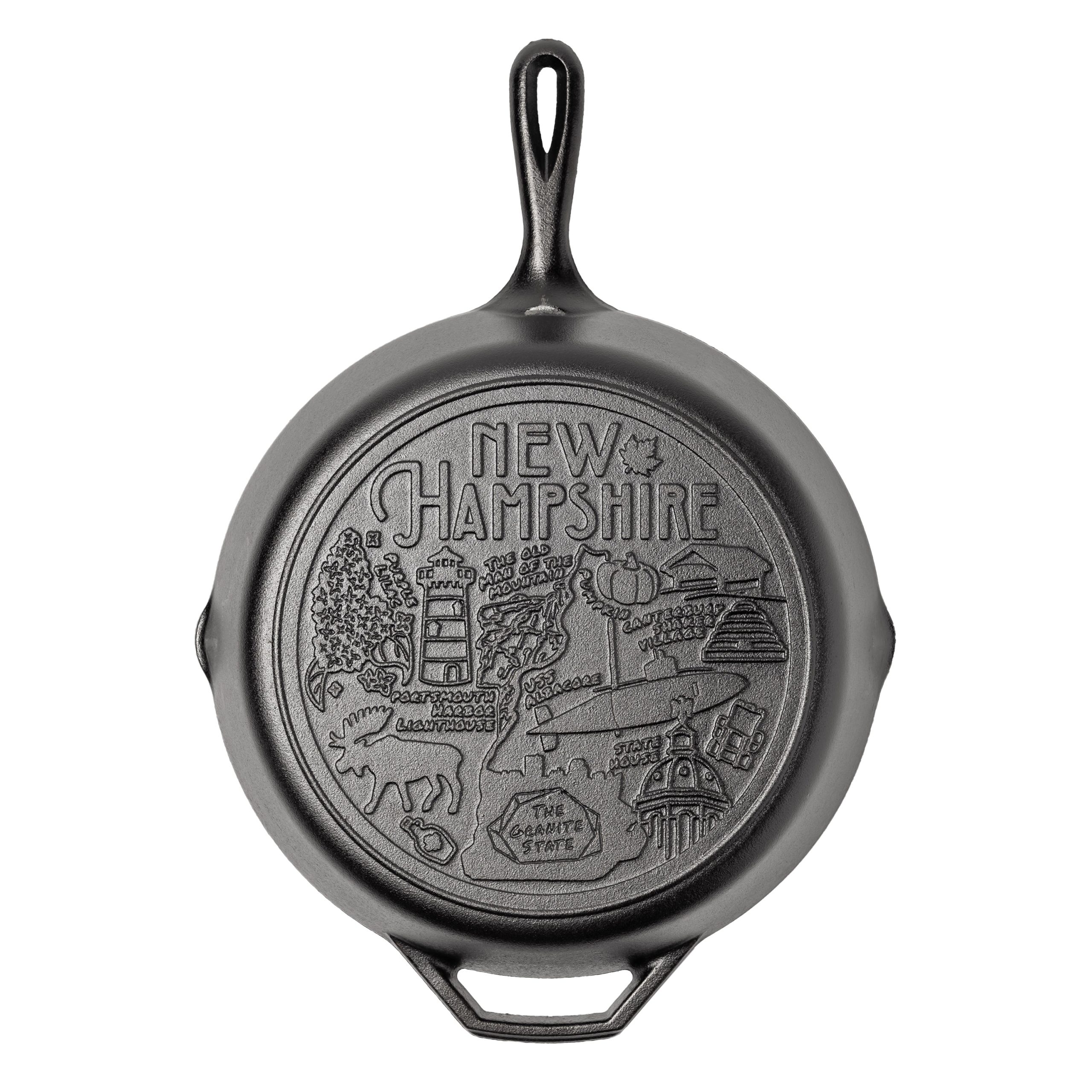 American Road Trip: 12 Inch Seasoned Cast Iron Skillet. New Hampshire