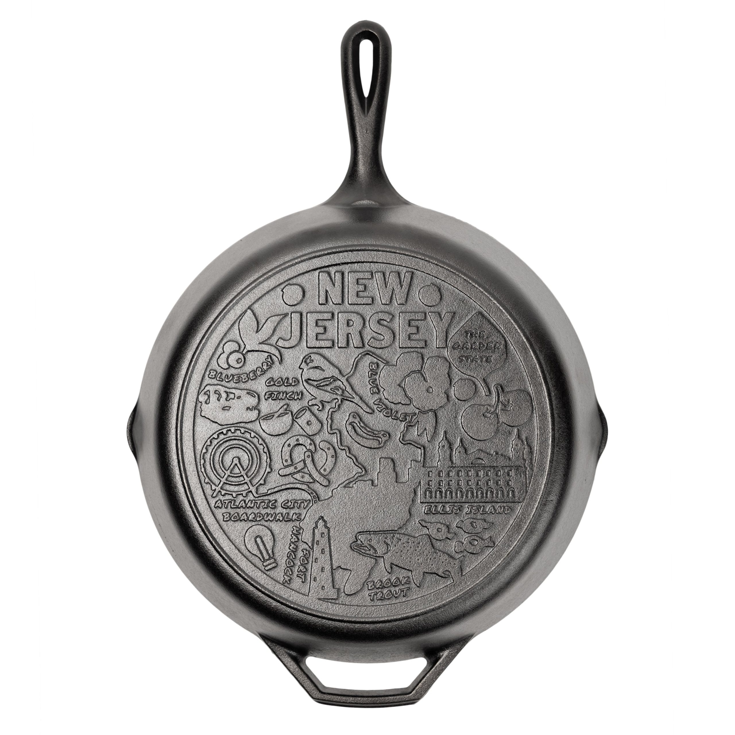 American Road Trip: 12 Inch Seasoned Cast Iron Skillet. New Jersey
