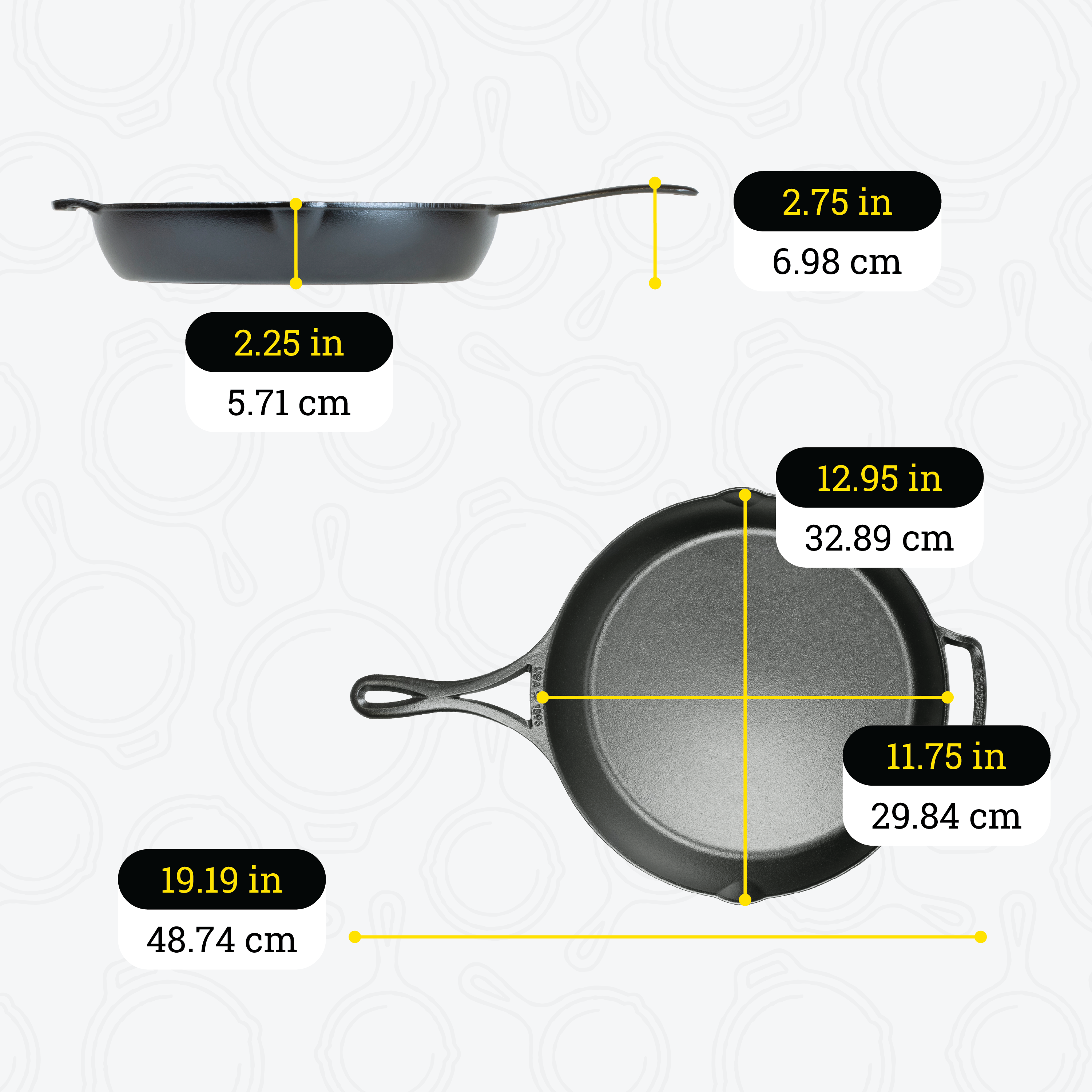Blacklock Lightweight Cast Iron Skillet Set - Image 8