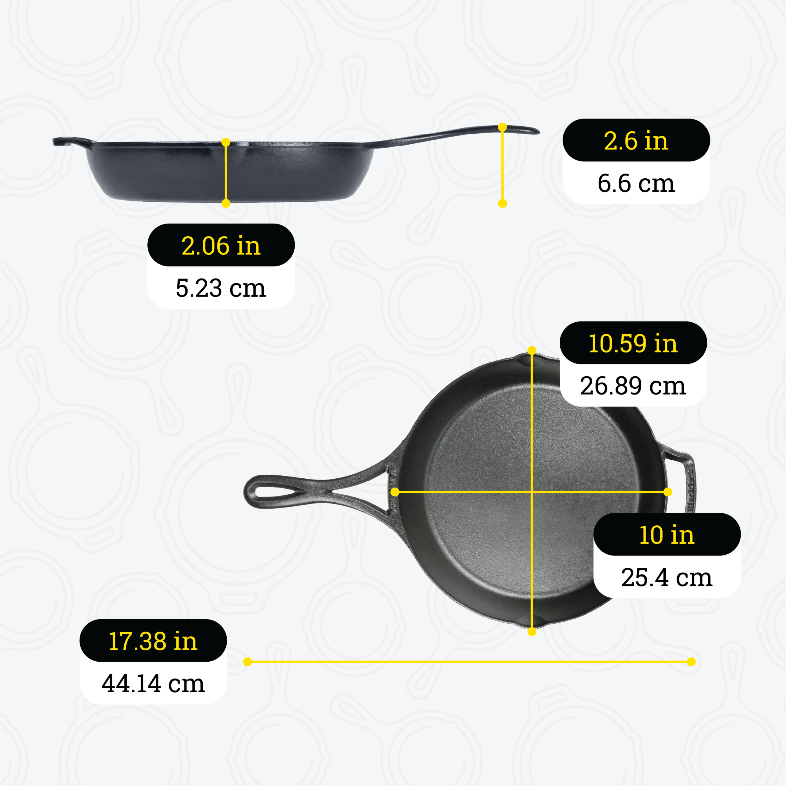Blacklock Lightweight Cast Iron Skillet Set - Image 7